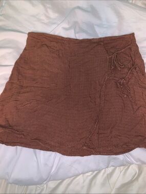 Brown Lightweight Mini Skirt
